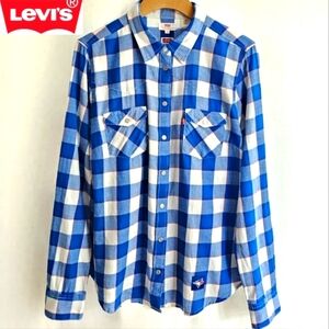 Levi's x MLB Toronto Blue Jays Buffalo Western PlaidSnap-Button Shirt